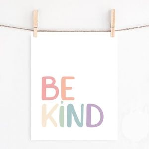 Be Kind Rainbow Art Print